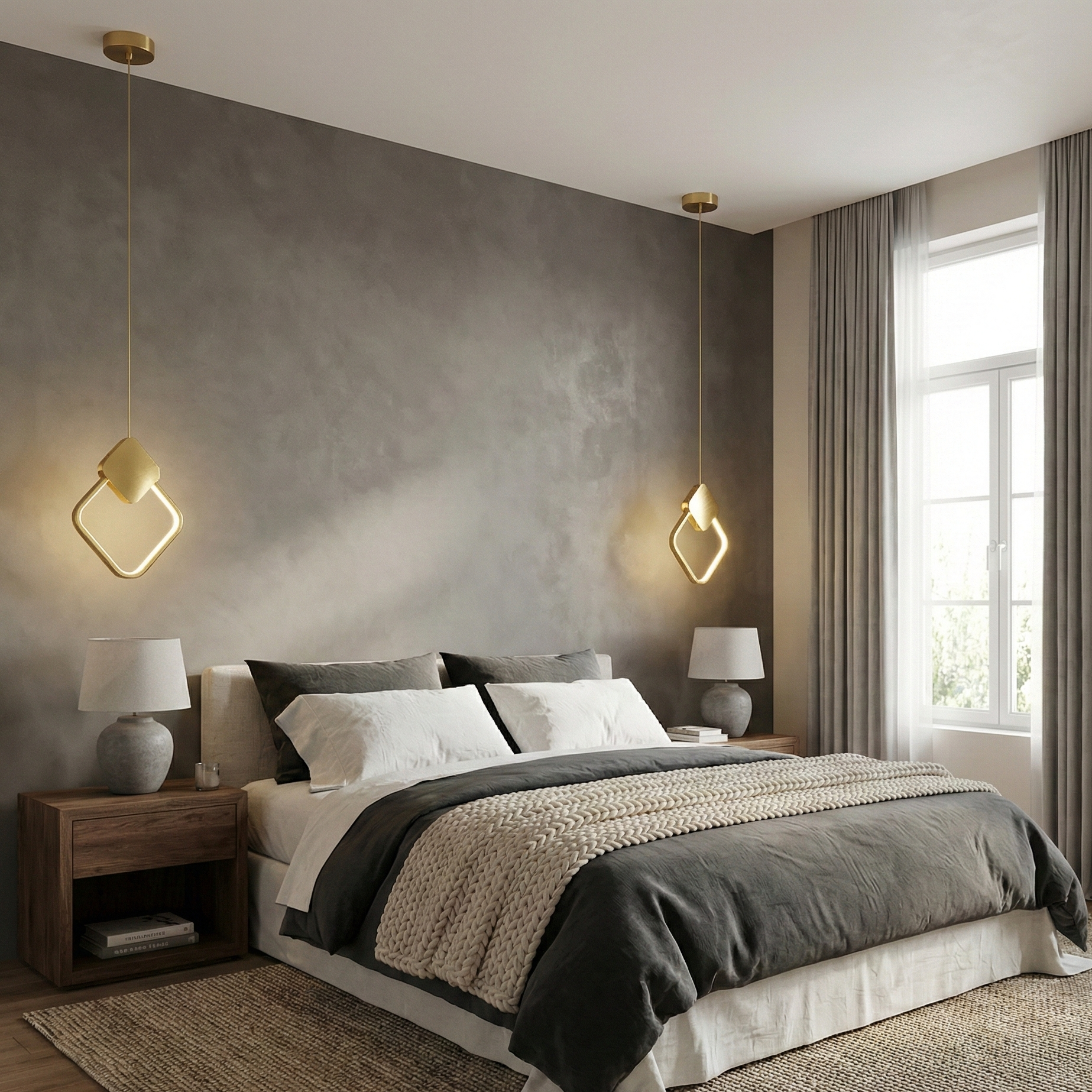 Pendul LED Suspendata Diamond Gold 3 Lumini Echivalent 150W