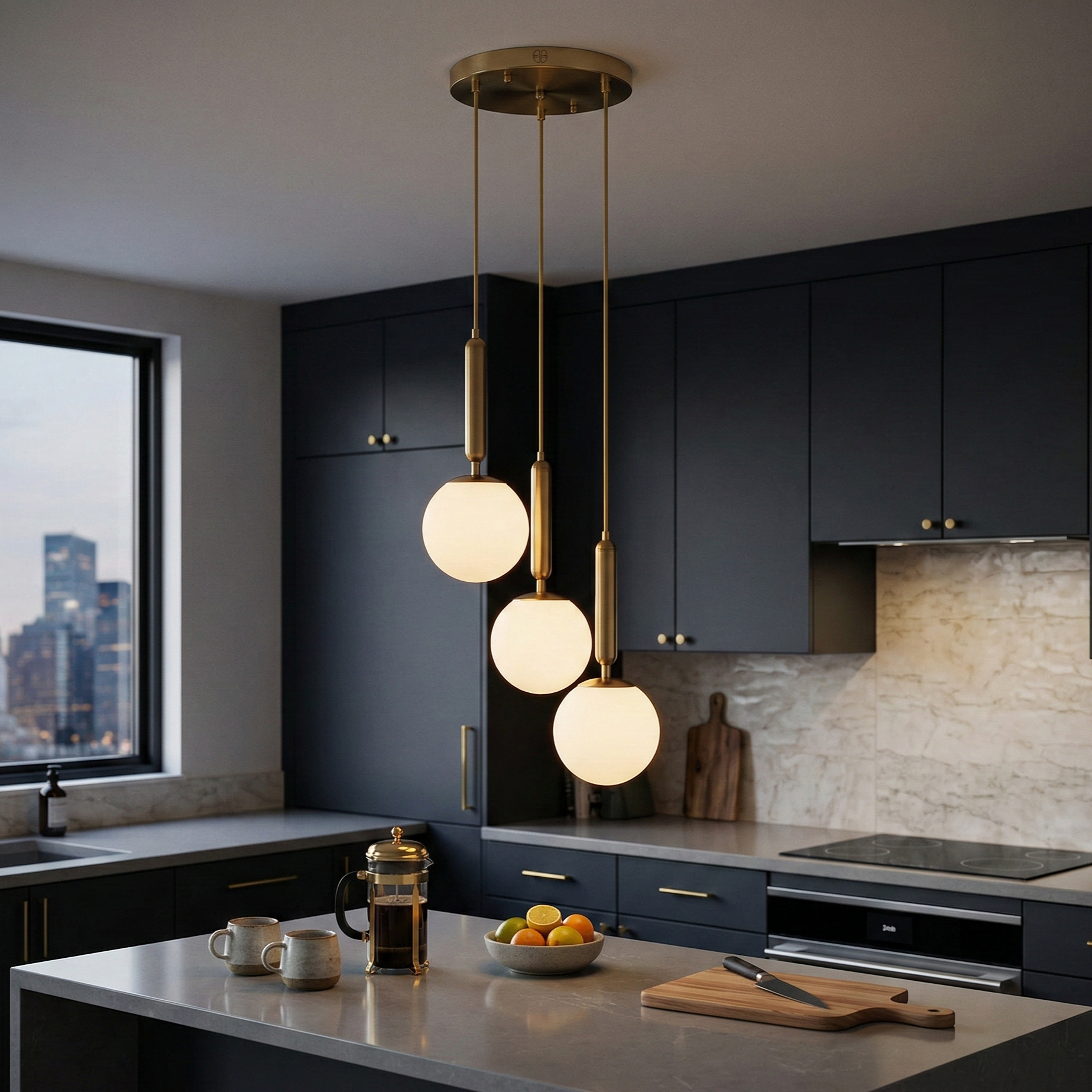 Lustra PREMIUM Abajur Mat Golden ROYAL BRASS 3xG9