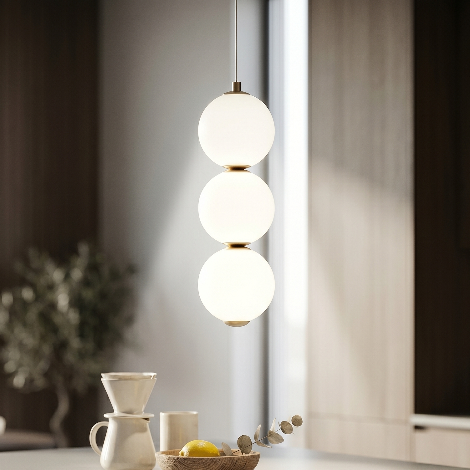 Pendul LED Abajur Mat Gold VINTER Echivalent 200W