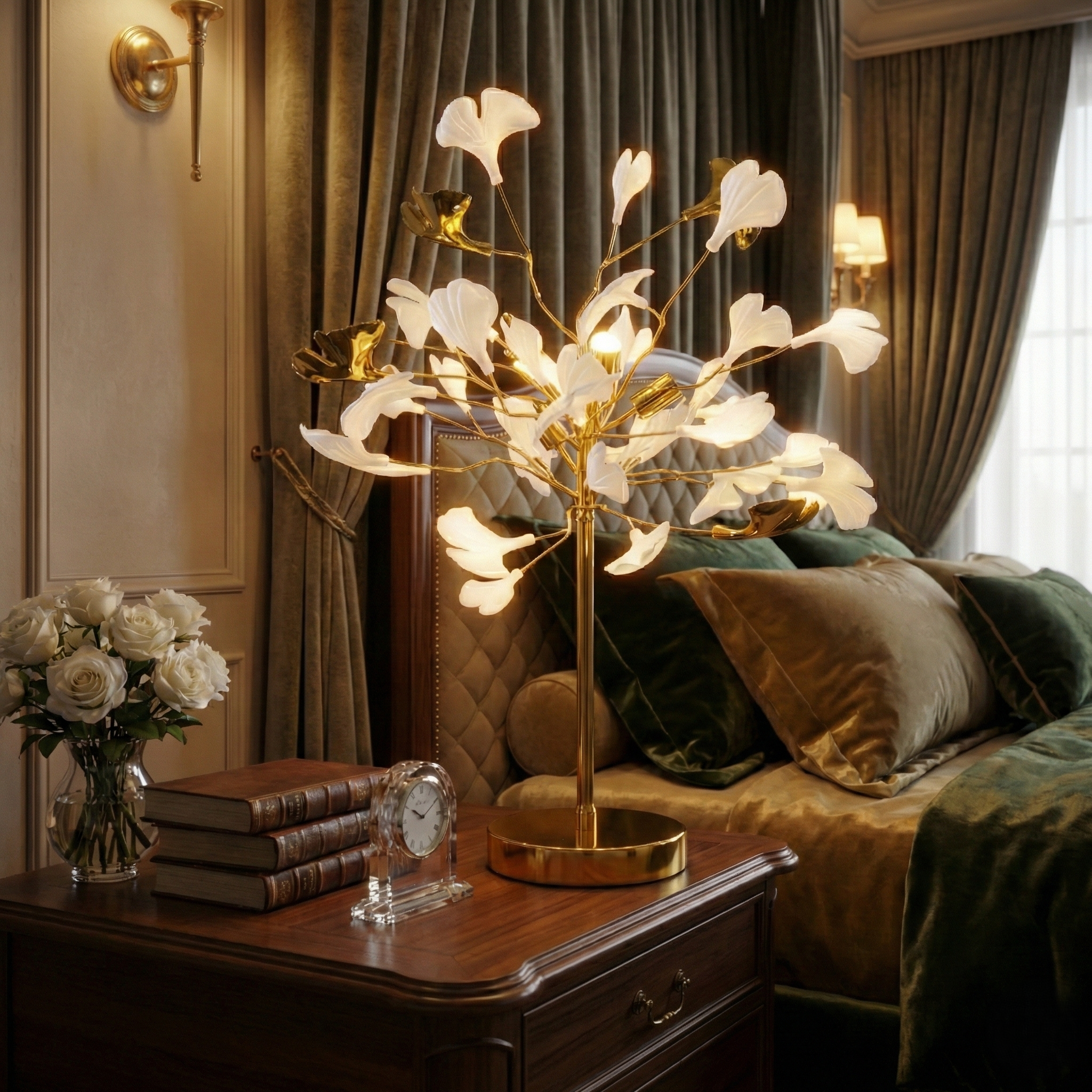 Veioza LUXURY Golden VALERY 80CM