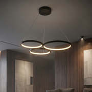 Lustra LED Suspendata Modern Black FLUXA Echivalent 300W