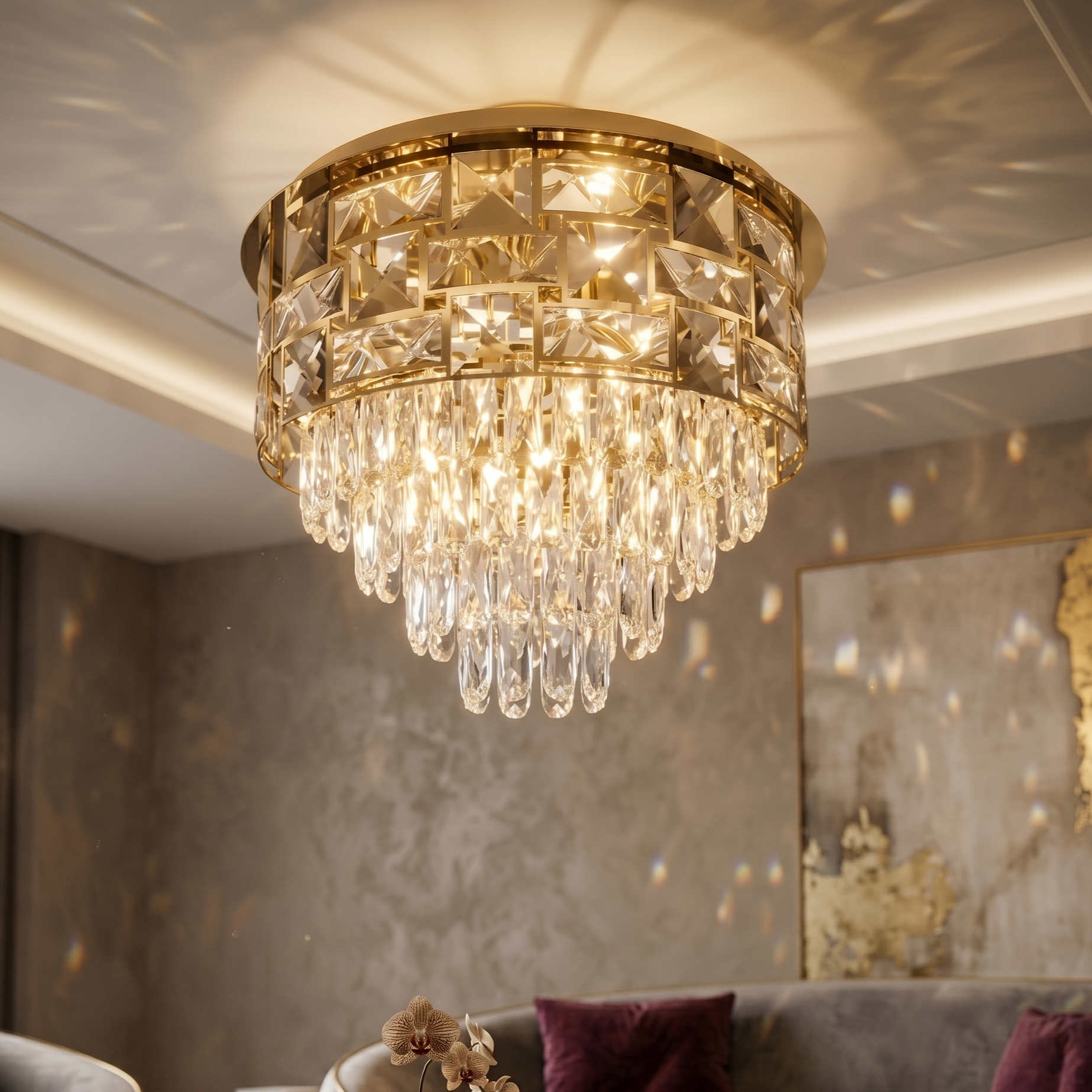 Candelabru Cristal Luxuria Gold Premium