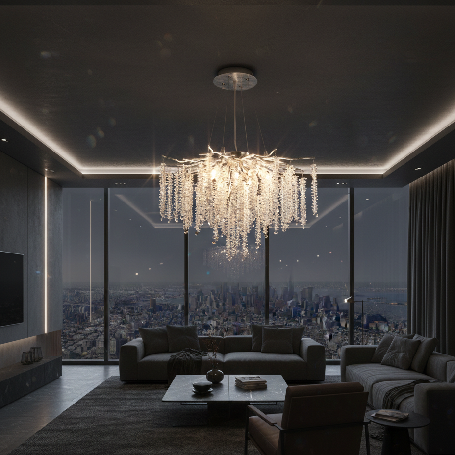 Candelabru Cristal LUXURY Silver Willow 60CM