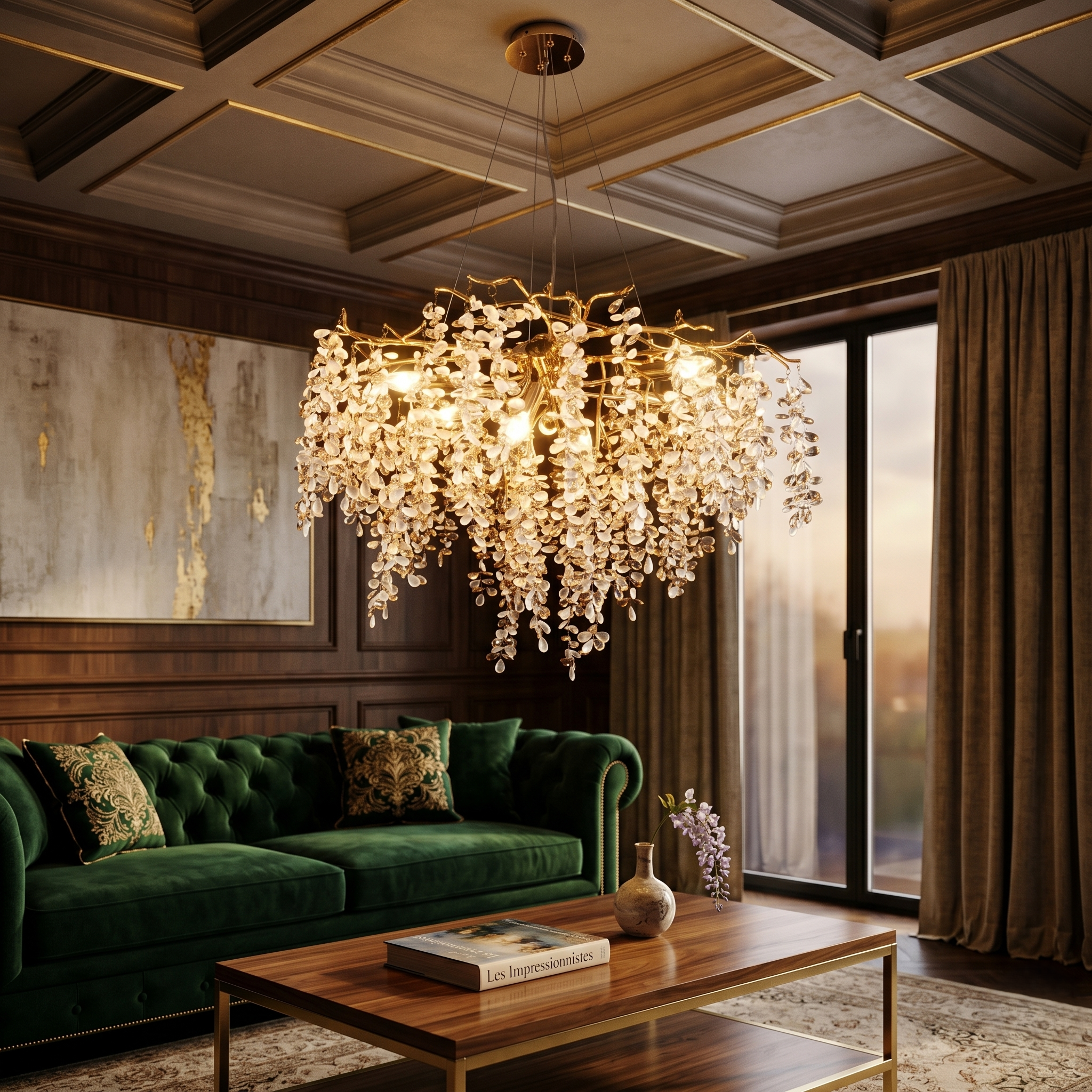 Candelabru Cristal LUXURY Golden Grapes 80CM