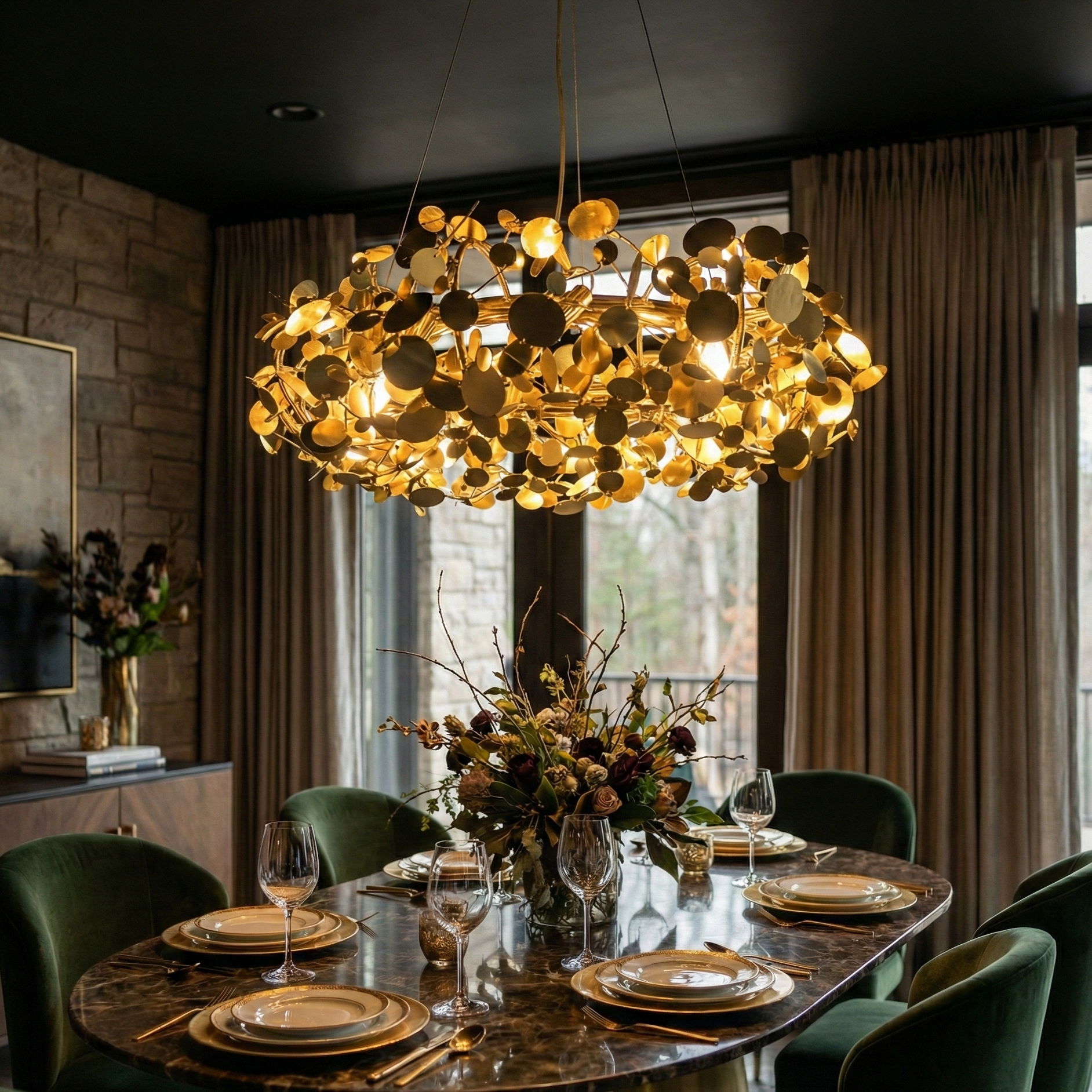 Lustra Suspendata GOLD CASTELLORO 60CM