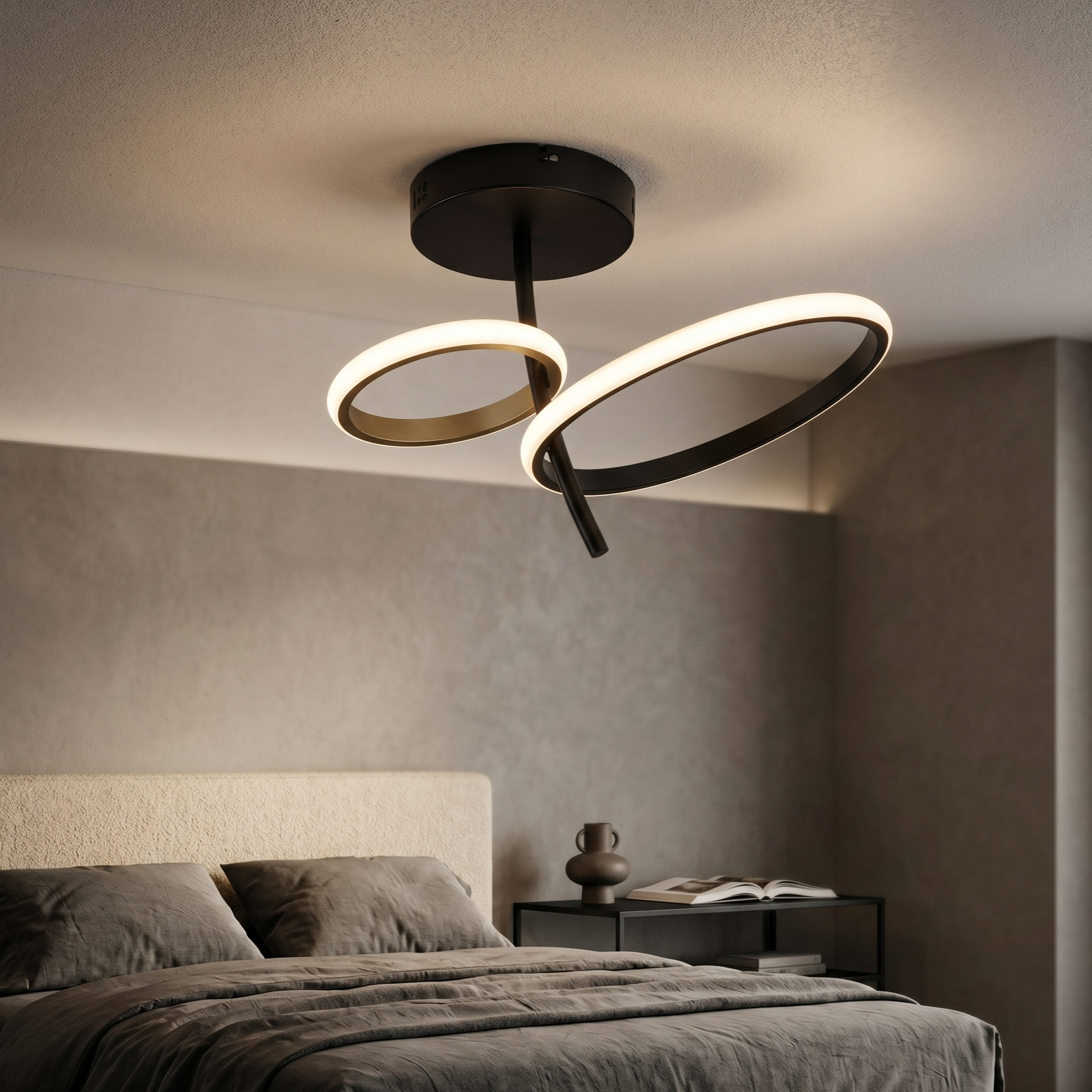 Lustra LED Black ALUX Echivalent 200W