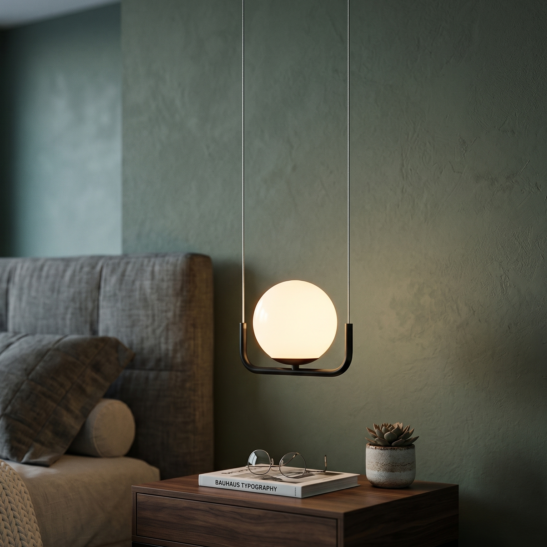 Pendul Abajur Nordic Black SWING 1xE27