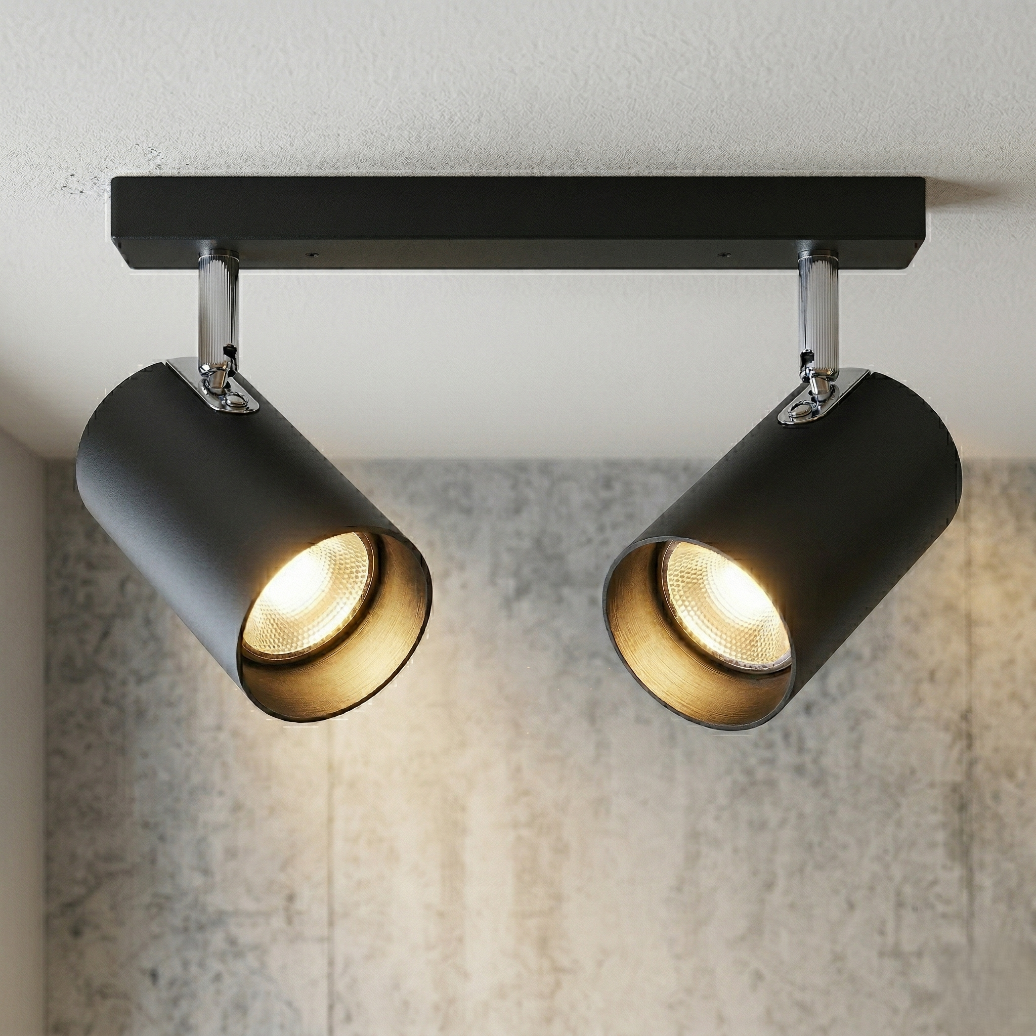 Spot Liniar Vector Line 2xGU10 Reglabil Negru