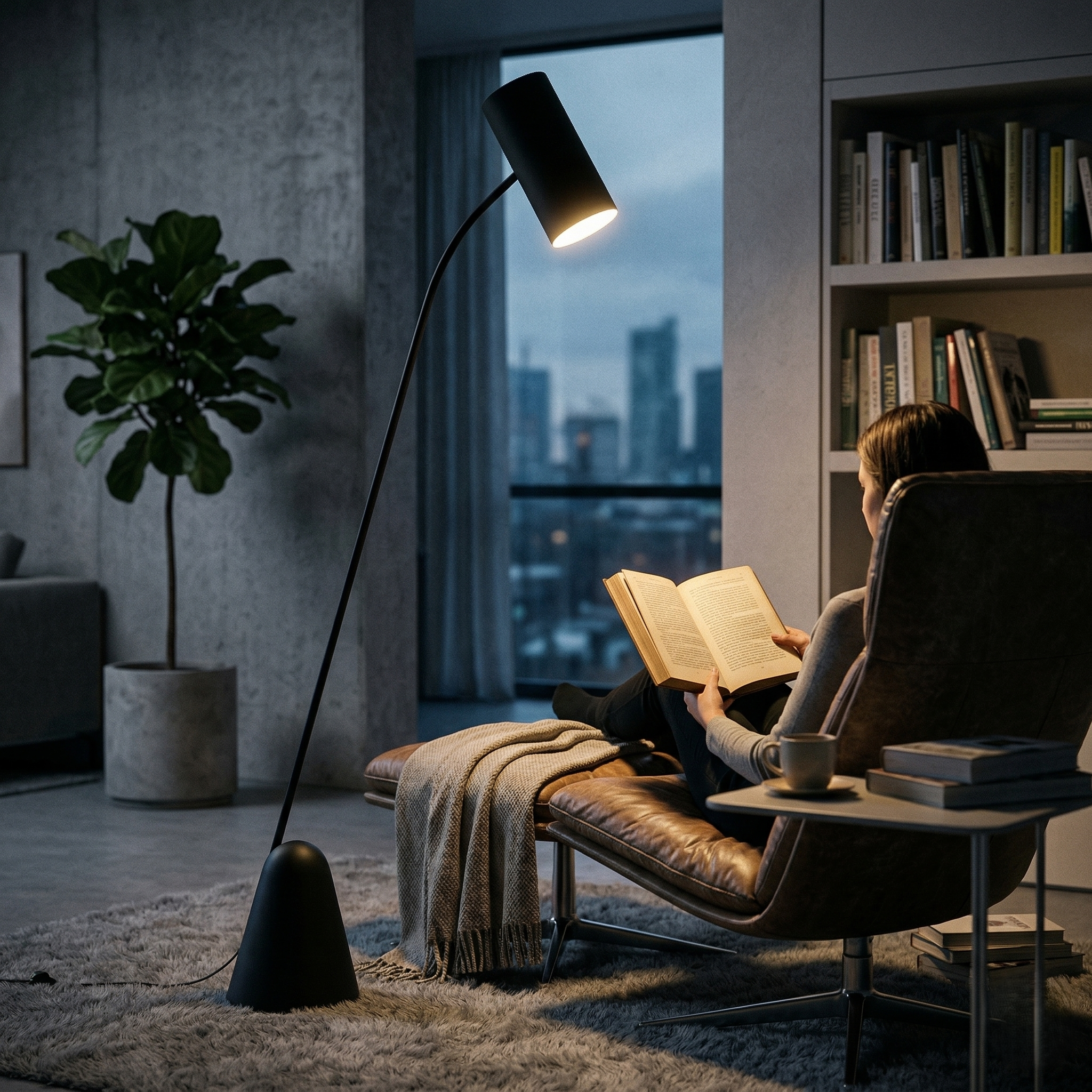 Lampadar Cialto Black 206CM CINQUE Premium 1xE27