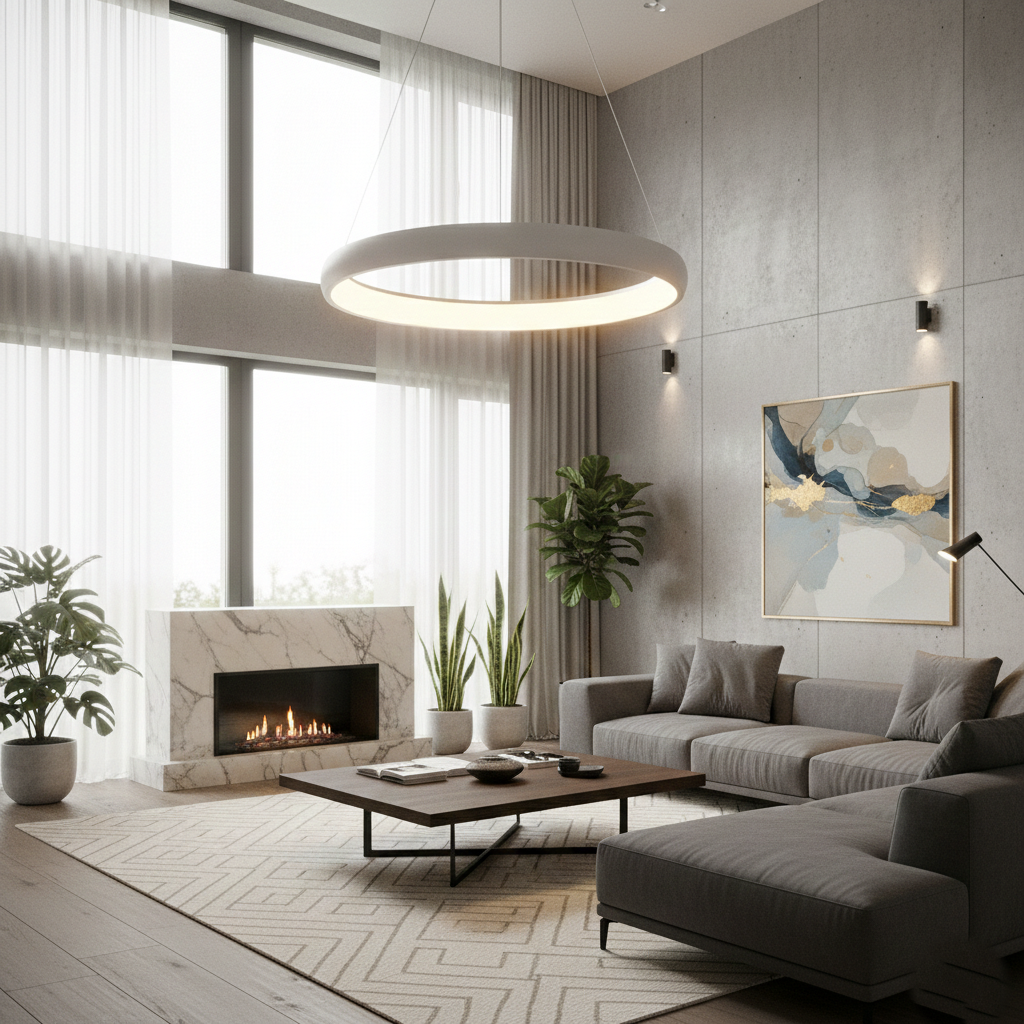 Lustra LED Suspendata BELLA White, 3 Lumini din buton Echivalent 500W