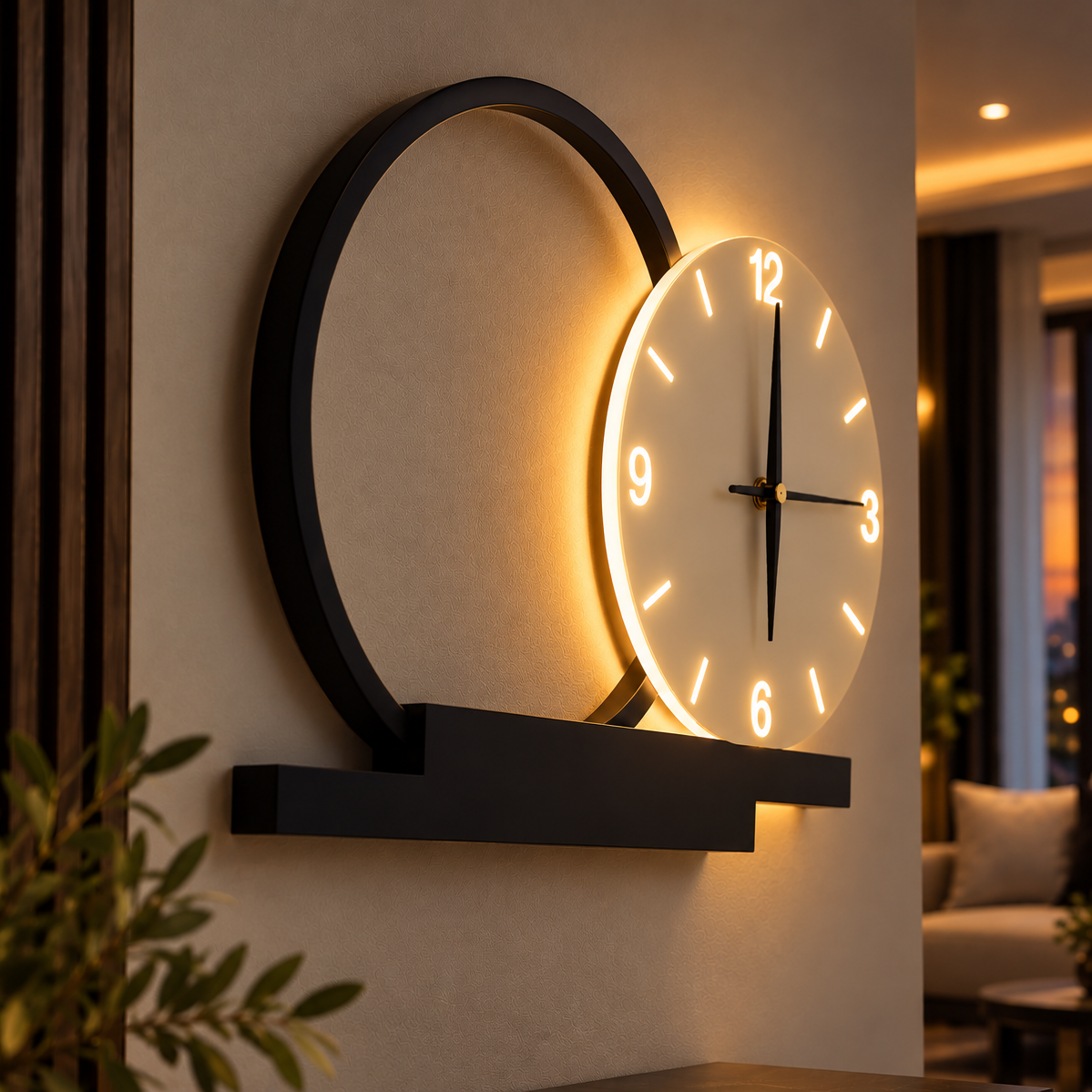 Aplica LED cu Ceas 18W DOMINO 60cm CCT