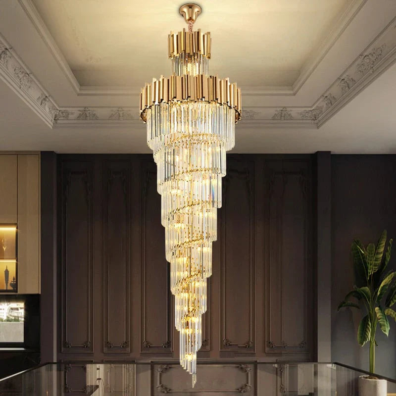 Candelabru Cristal GLORY GOLDEN LUXURY 300cm
