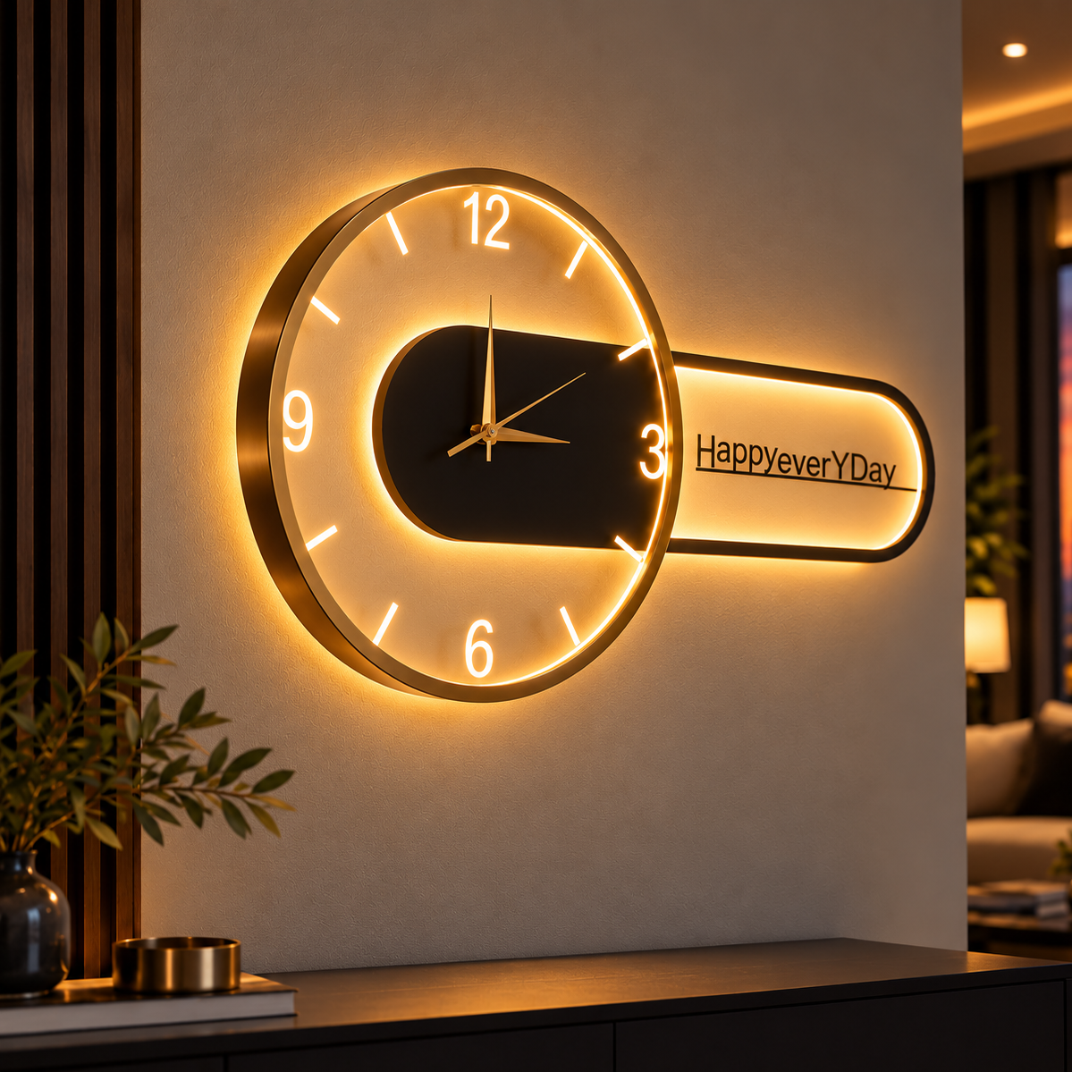 Aplica LED cu Ceas 18W HAPPY 50cm CCT