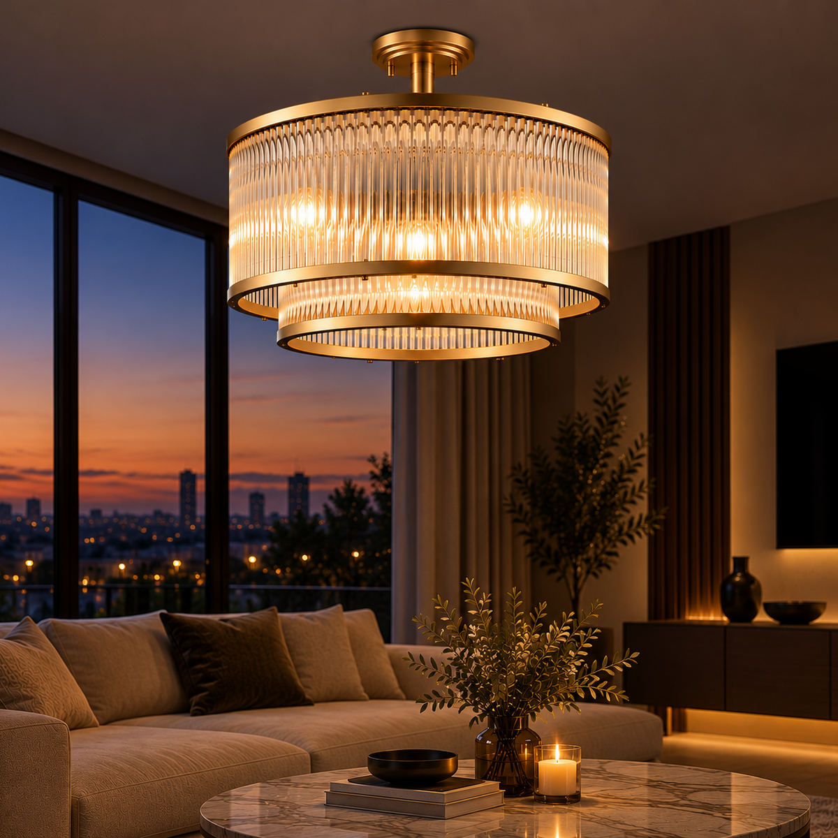 Candelabru Aplicat Cristal Gold SERGIO Premium 5 x E14
