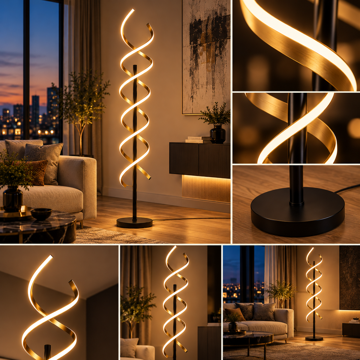 Lampadar Modern SEQUENCE PREMIUM Gold 150CM