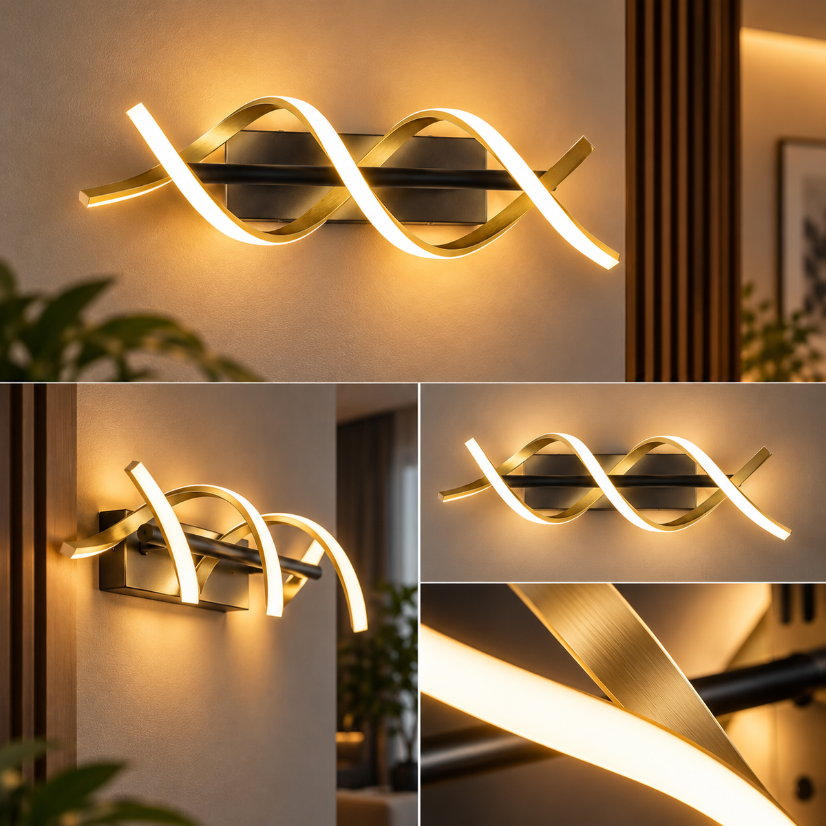 Aplica LED SEQUENCE PREMIUM Gold Echivalent 200W