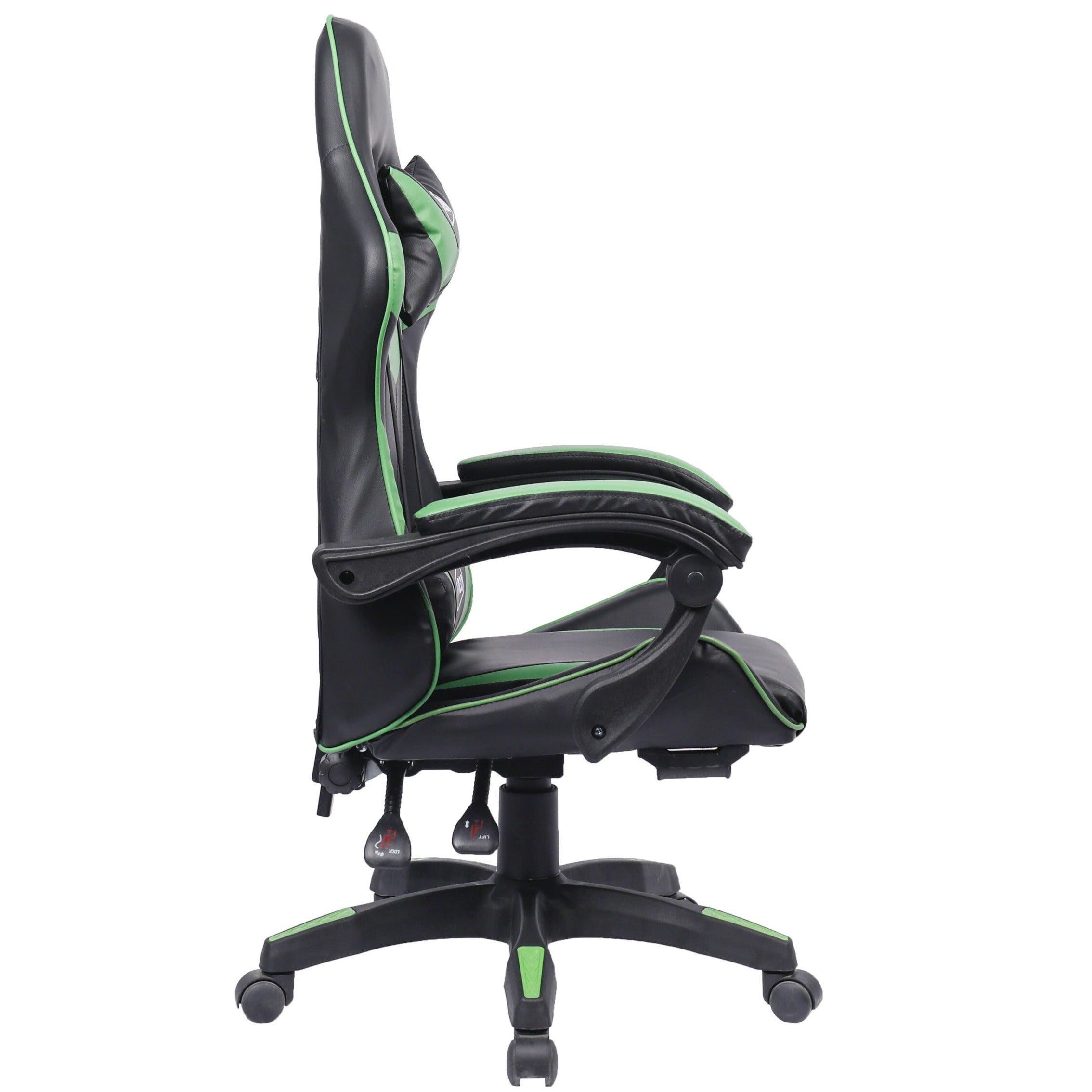 Scaun de Gaming Reglabil Professional Tron Thrones BOC-734 Green