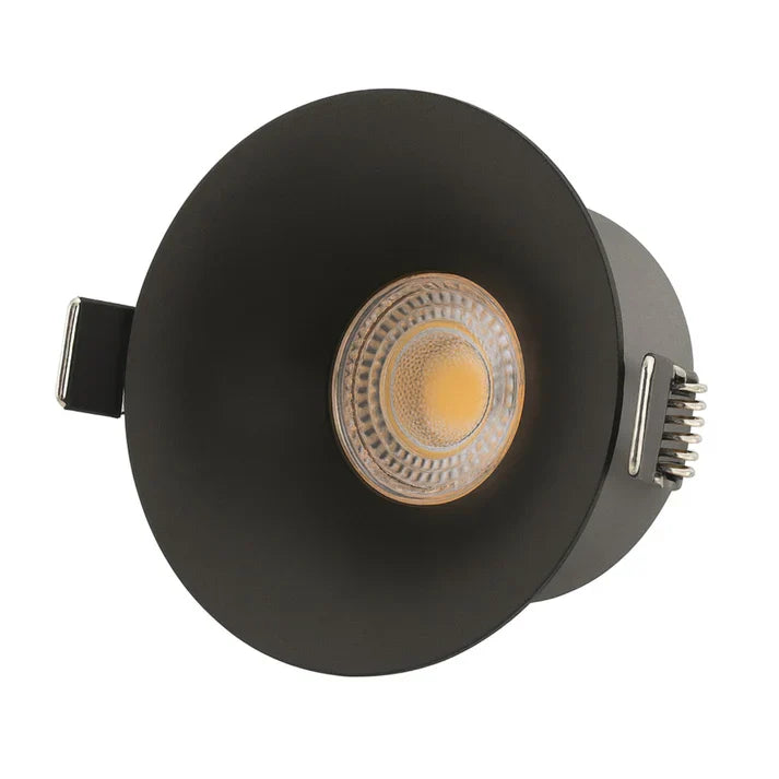 Spot COB LED 7W Rotund Negru / ⌀65mm / Incastrabil / Lumina Calda