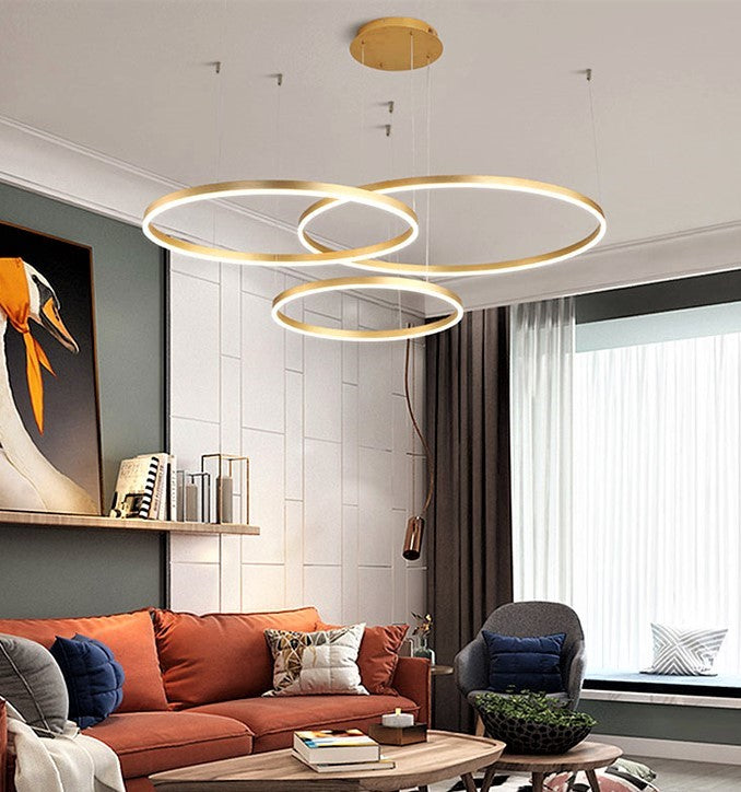 Lustra LED WONDERLAND Gold 3 Segmente Mobile Telecomanda - 40+60+80cm