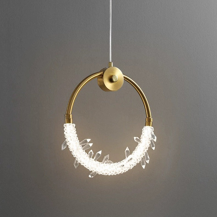 Pendul LED Luxury Gold Cristal ICE-AGE Echivalent 150W