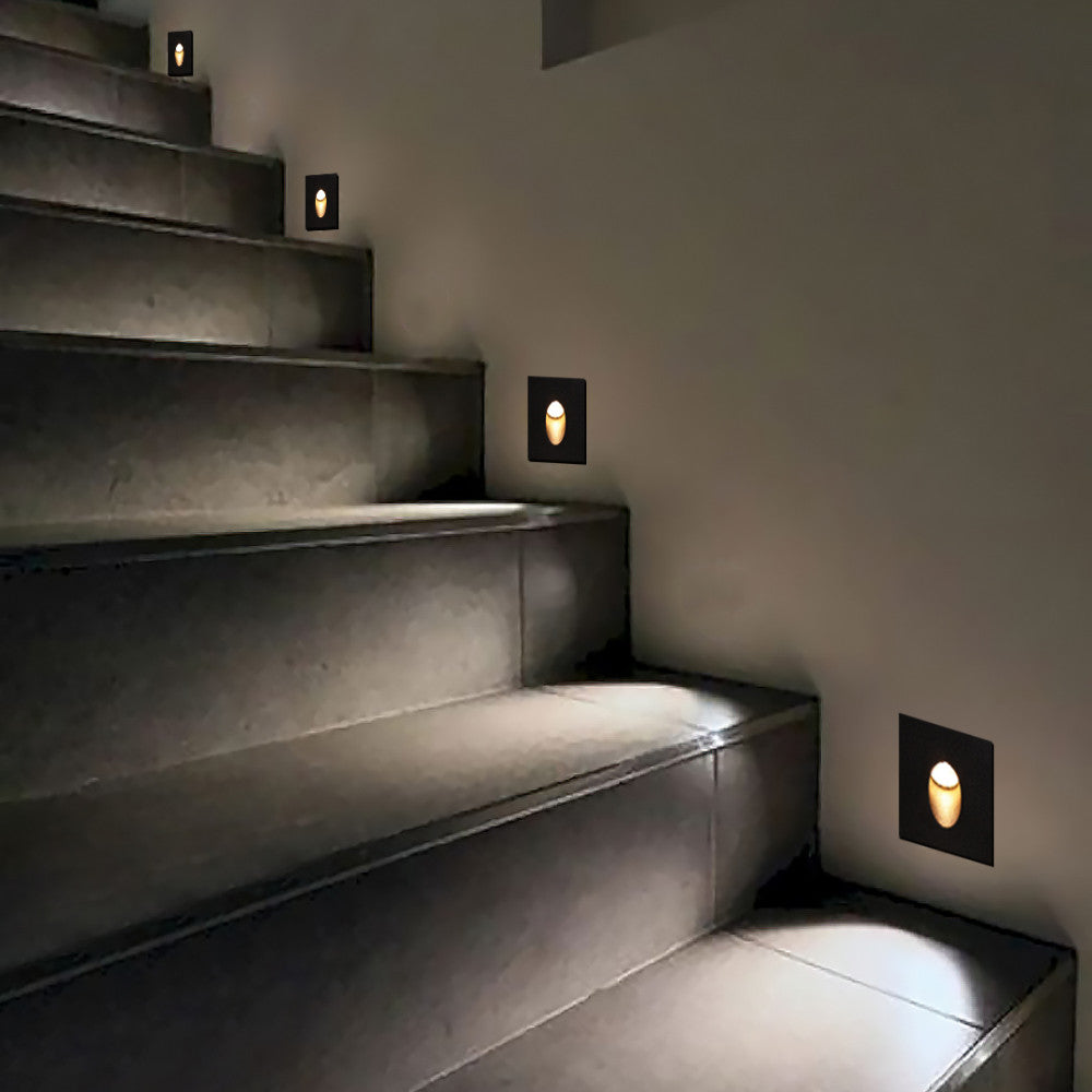 Spot LED Exterior Treapta LYON 3W IP65 Patrat