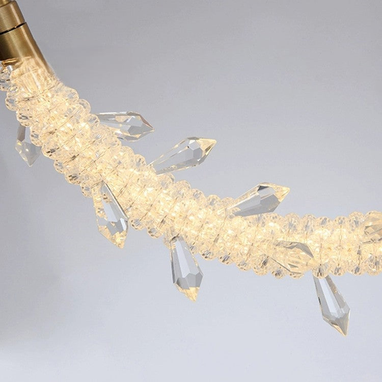Pendul LED Luxury Gold Cristal ICE-AGE Echivalent 150W