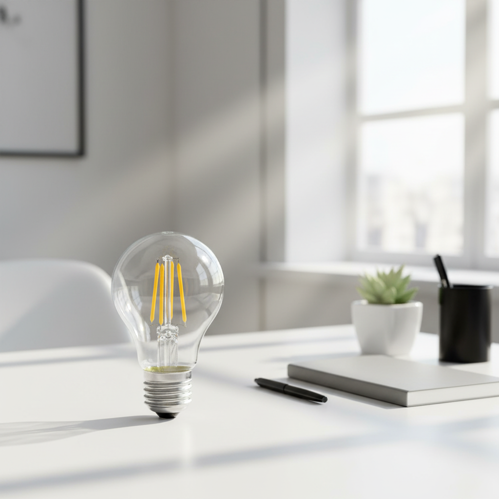 Bec LED E27 A60 8W, 960lm Filament Transparent