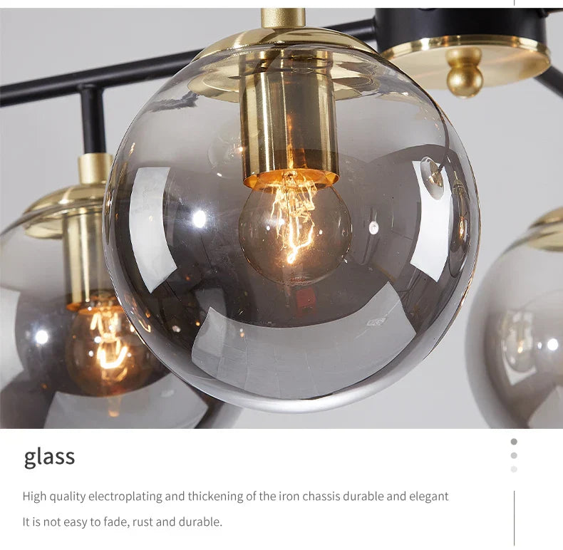 Lustra Abajur Fumuriu CAIRO 8xE27