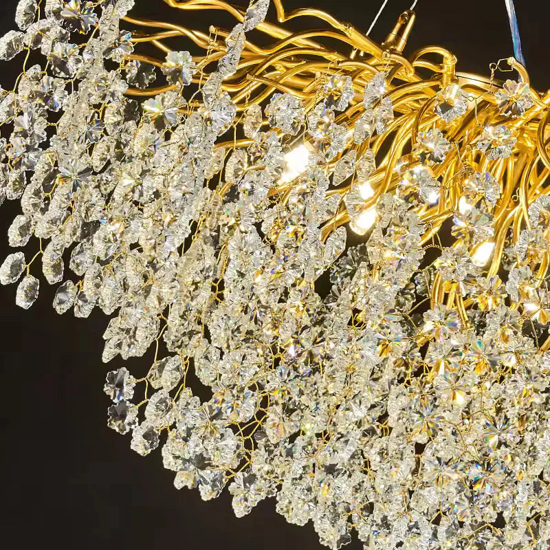 Candelabru Cristal LUXURY Golden Veliora 80CM