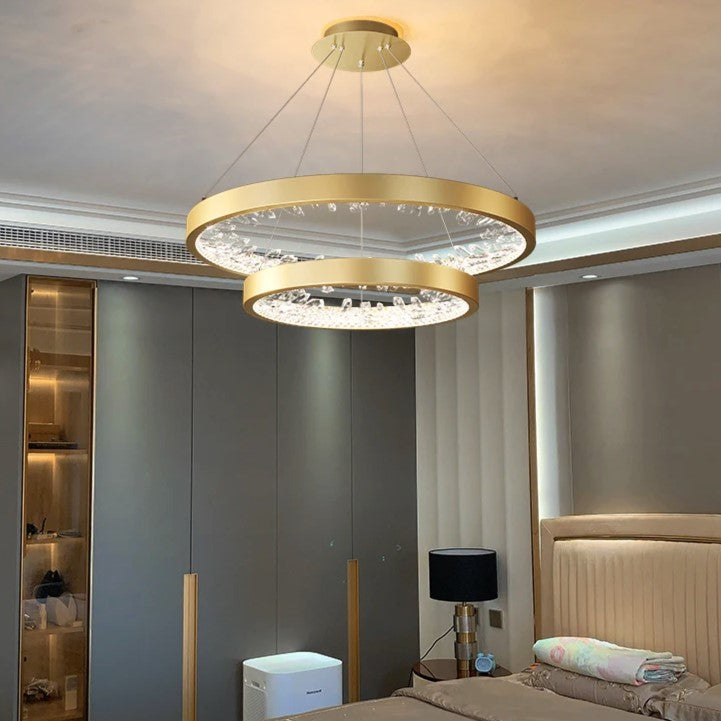 Lustra LED ICE-AGE Gold 2 Segmente Echivalent 400W