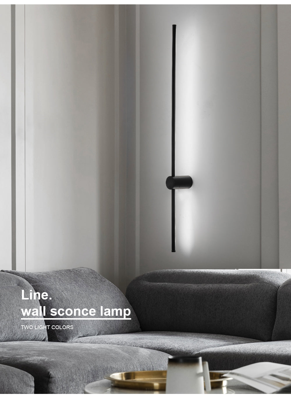 Aplica LED ALPINE 34W 100cm Black