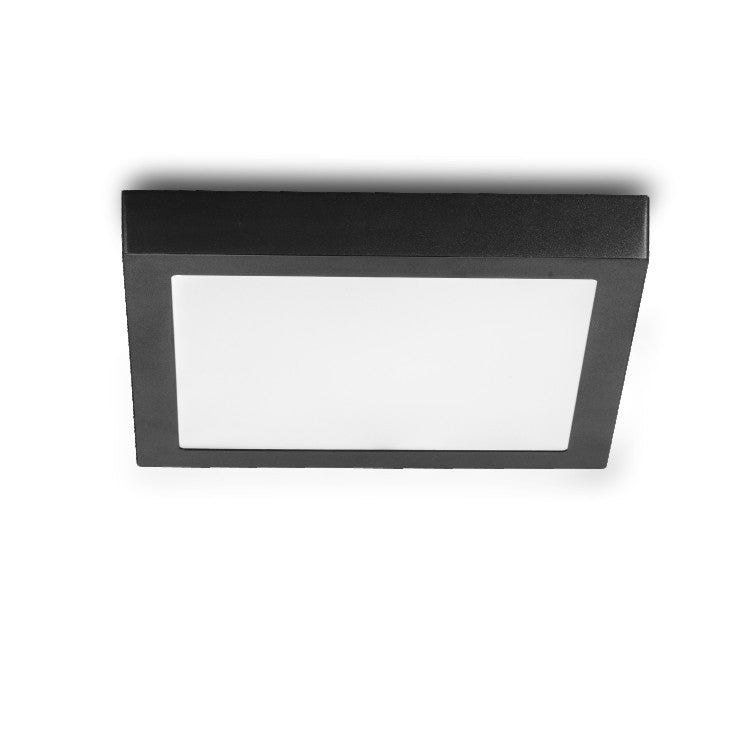 Spot LED 18W Patrat Negru / 210x210mm / Aplicat