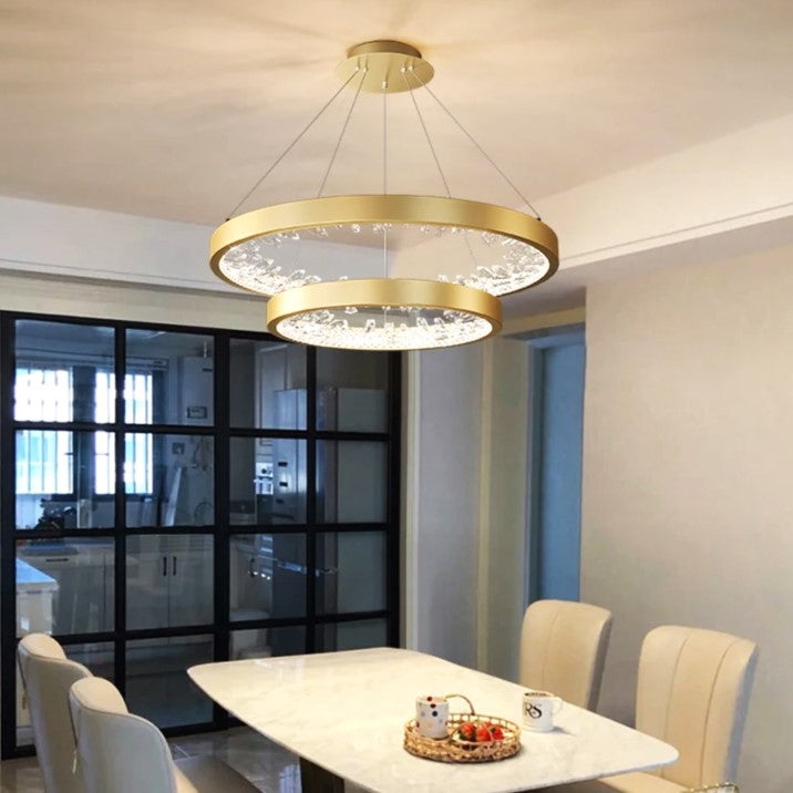 Lustra LED ICE-AGE Gold 2 Segmente Echivalent 400W