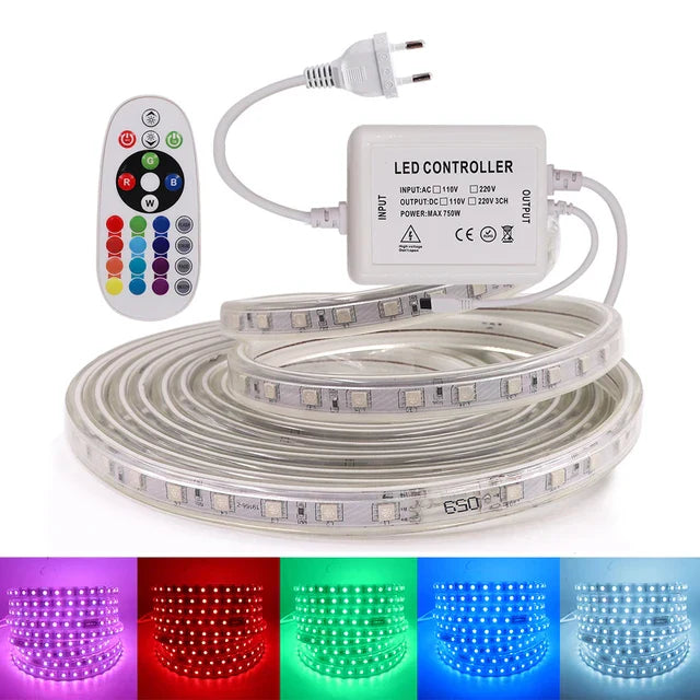 Kit Complet Banda Led 5050 1 Rand Rgb 220V Strips