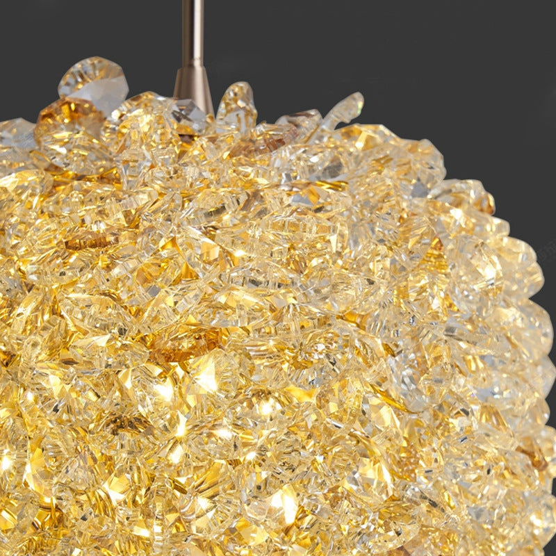 Lustra Suspendata Golden Sponge Majestic Staircase 60xG9