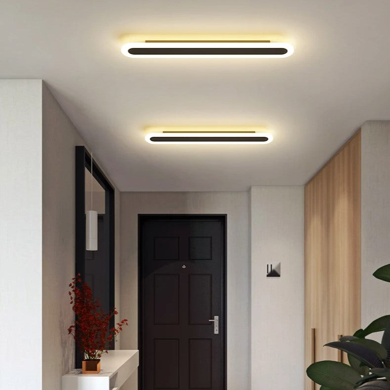 Aplica LED Liniara 48W 60cm Neagra Echivalent 300W