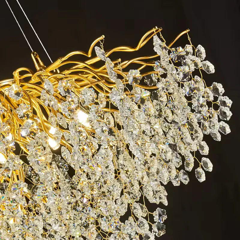 Candelabru Cristal LUXURY Golden Veliora 120x60CM
