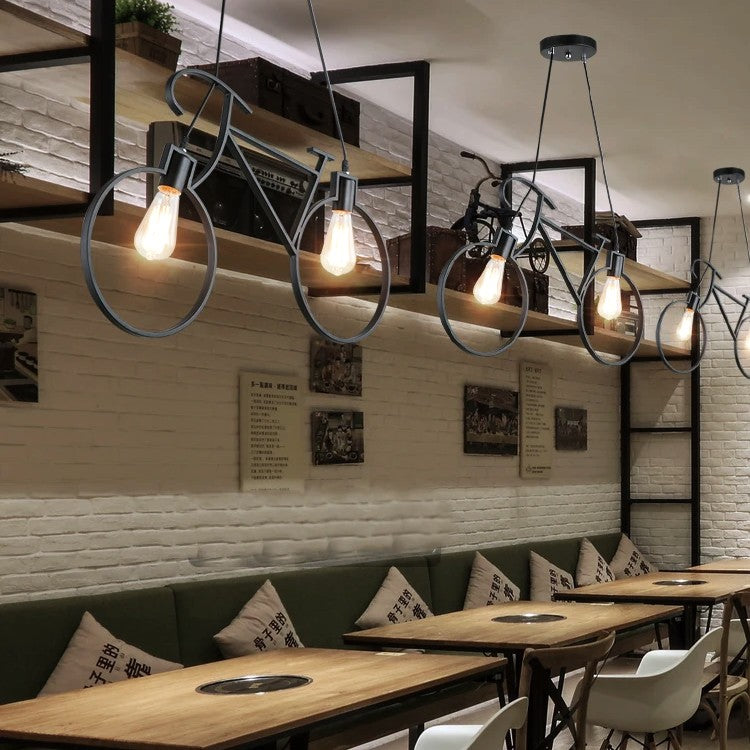 Lustra Vintage BIKE Black 2xE27