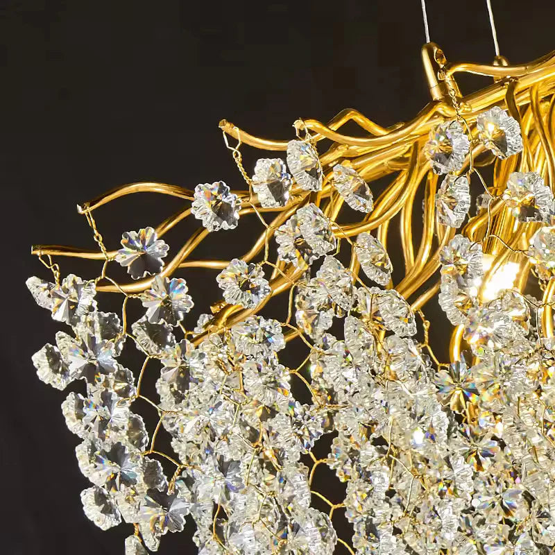 Candelabru Cristal LUXURY Golden Veliora 120x60CM