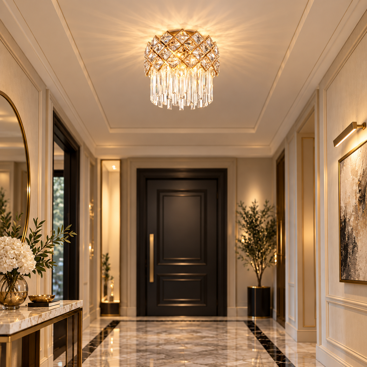 Candelabru Cristal MALLI Luxury Gold Aplicat