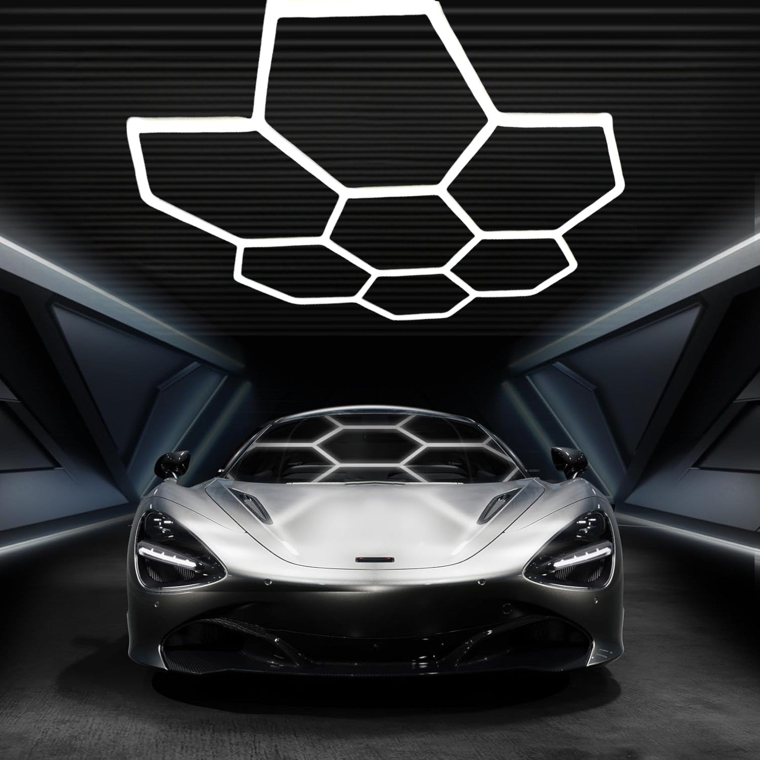 HoneyComb LED 7 Hexagoane Luminoase 240W 244 X 235 CM