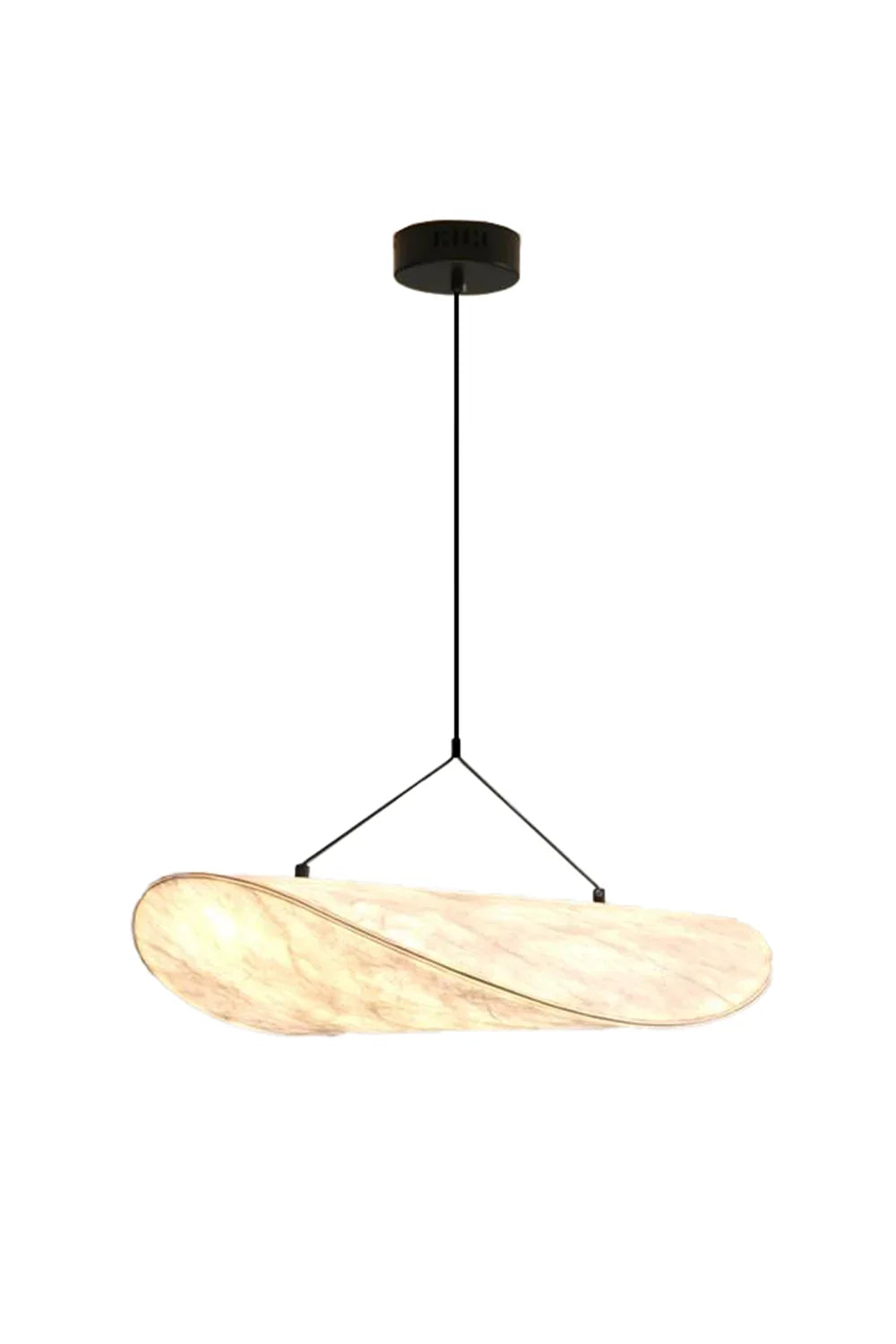 Lustra LED Suspendata Odyo Black & White cu 3 Tipuri de Lumina