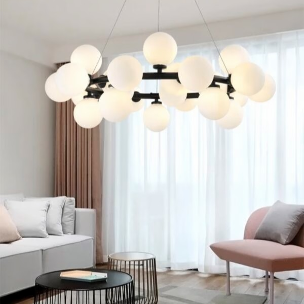 Lustra Abajur MAT Black Rotunda 25xG9 70CM