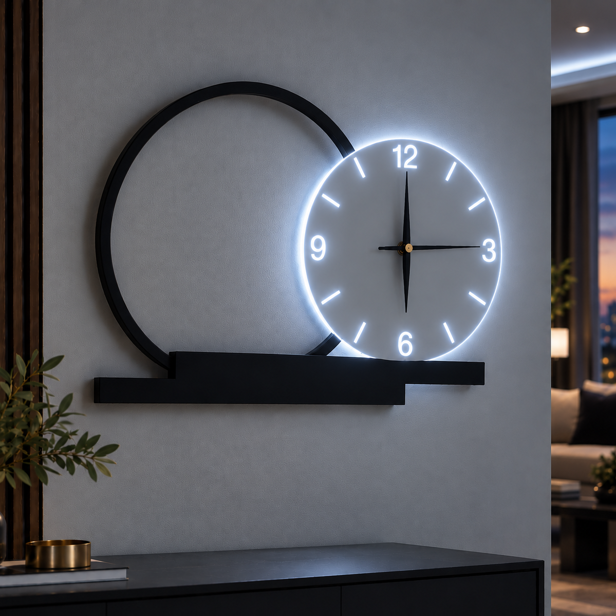 Aplica LED cu Ceas 18W DOMINO 60cm CCT