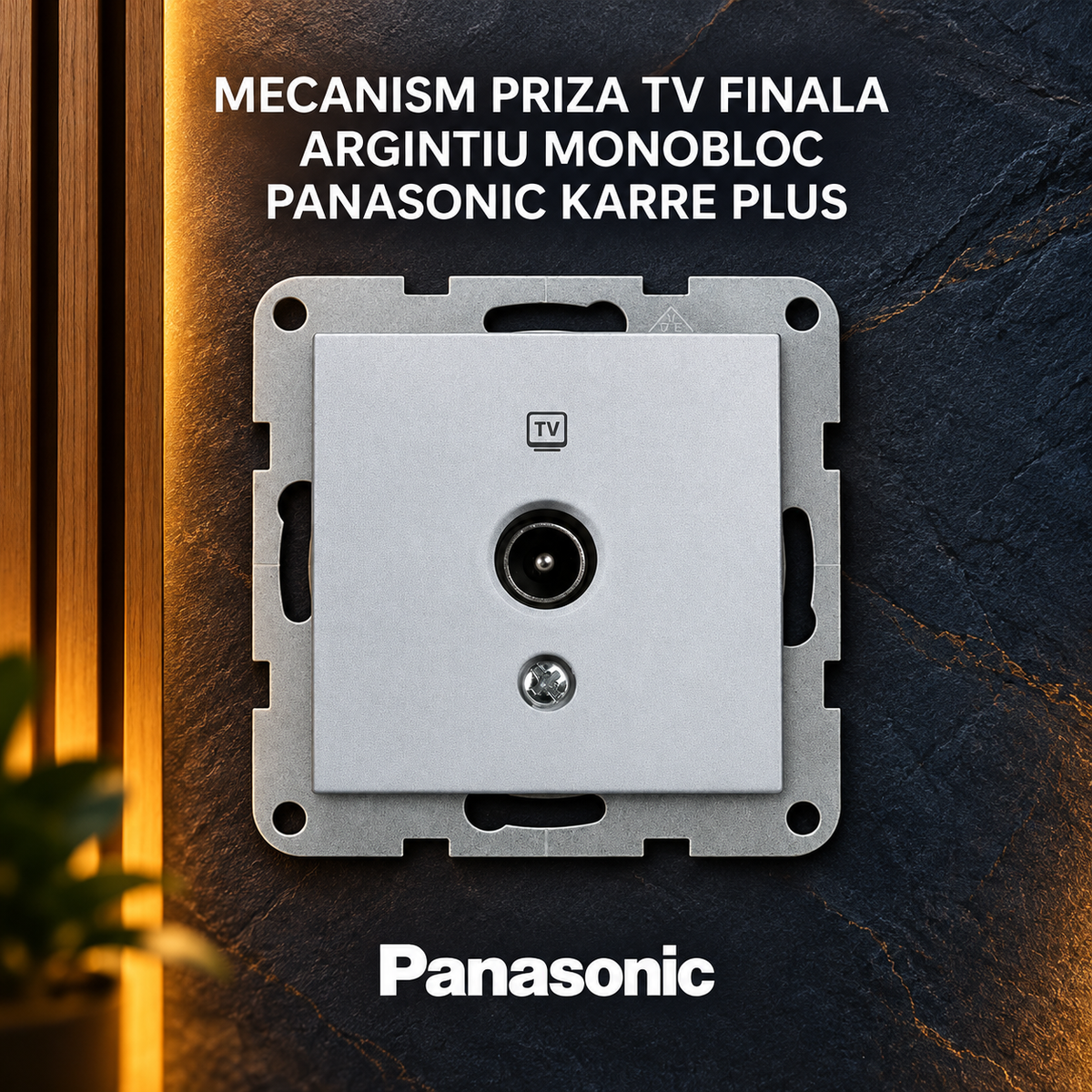 Mecanism Priza TV Finala Argintiu Monobloc Panasonic Karre Plus