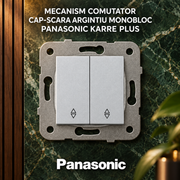 Mecanism Comutator Cap-Scara Argintiu Monobloc Panasonic Karre Plus