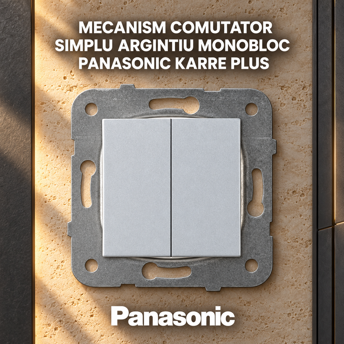 Mecanism Comutator Simplu Argintiu Monobloc Panasonic Karre Plus
