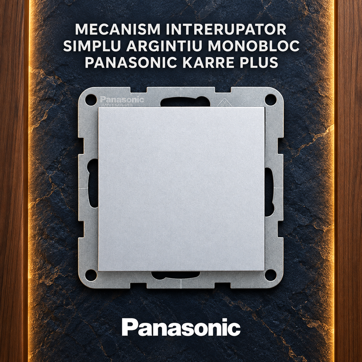 Mecanism Intrerupator Simplu Argintiu Monobloc Panasonic Karre Plus