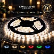 Banda LED 12V - 2835 60 SMD/ml Waterproof - rola 5 metri