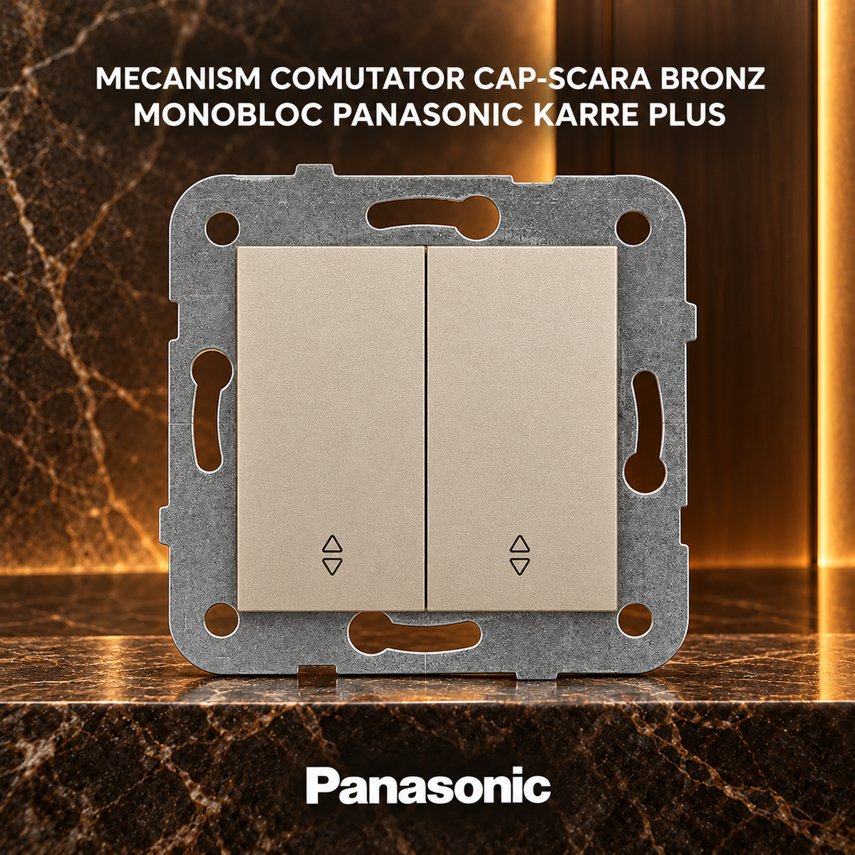 Mecanism Comutator Cap-Scara Bronz Monobloc Panasonic Karre Plus